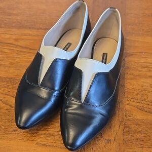 Black and White Women's Loafers